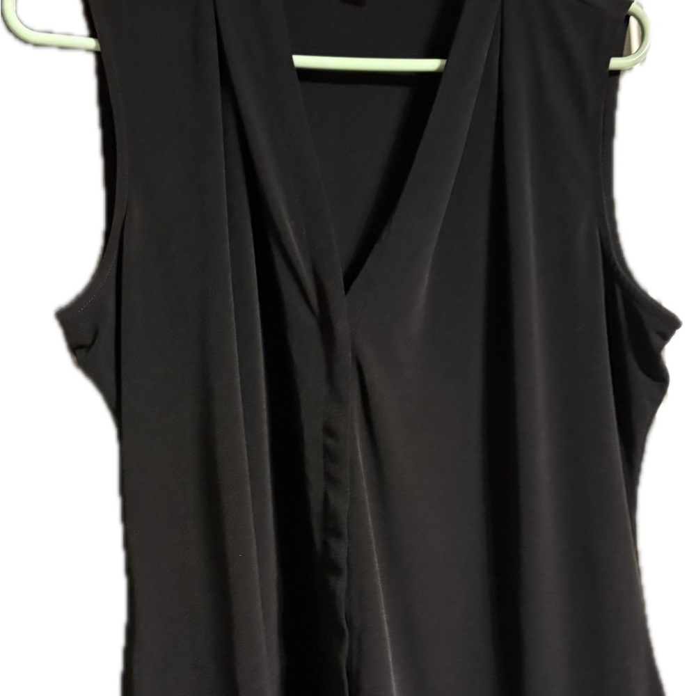 Calvin Klein Black V-Neck Blouse